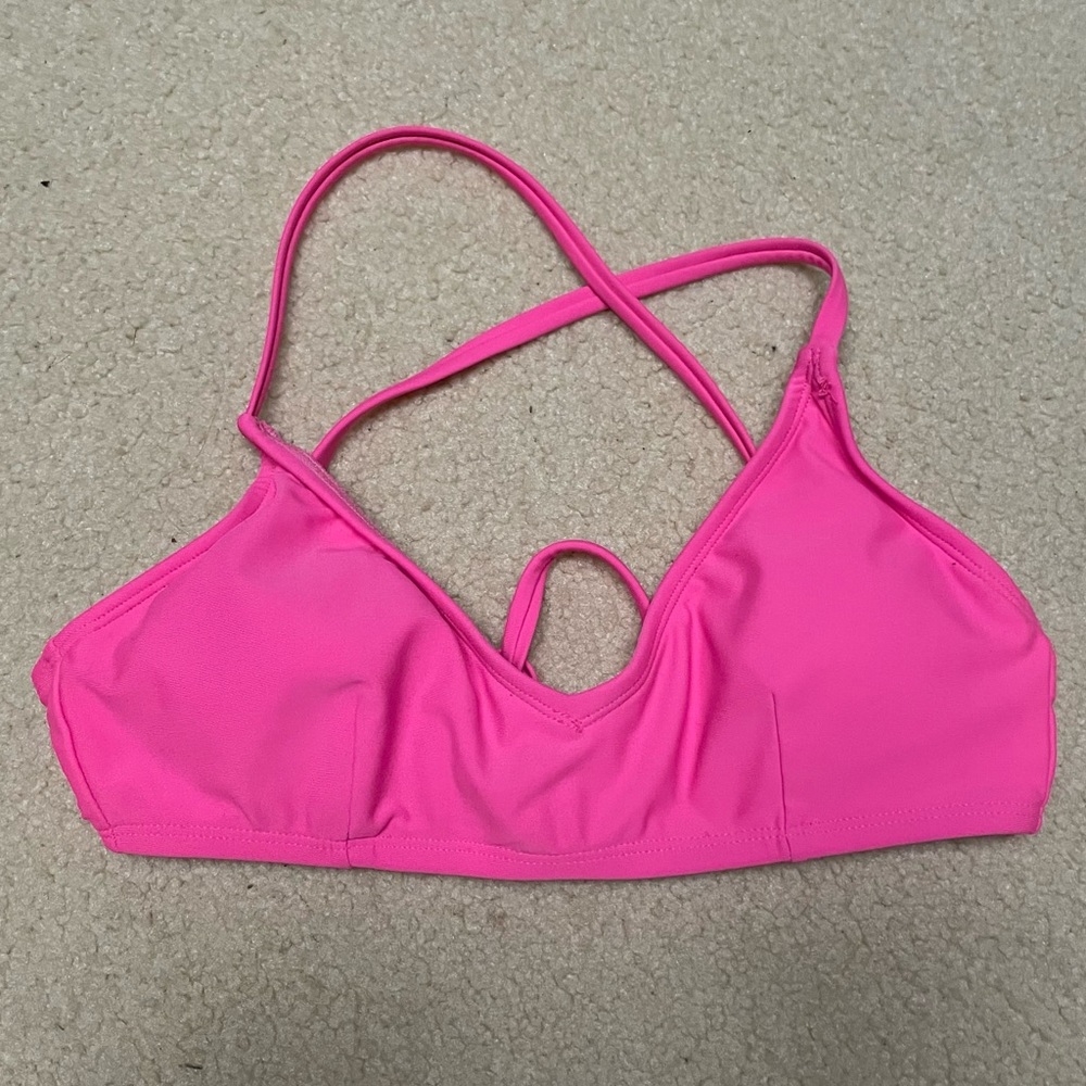 Forever 21 Hot Pink Strappy Bikini Top w/ Padding